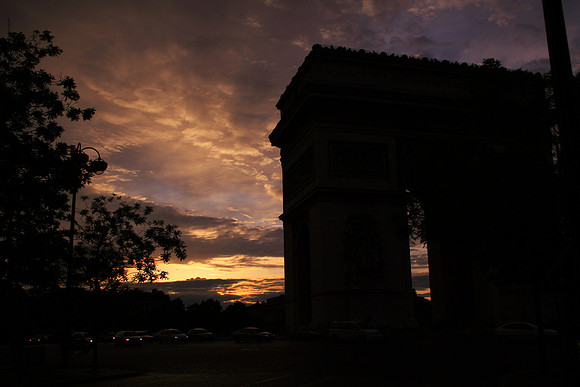 Arch of Triumph Sunset