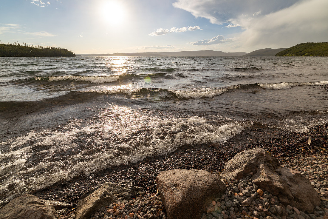 Windy evening on Shoshone Lake