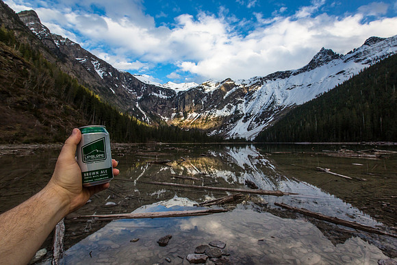 Hold my Beer at Avalance Lake