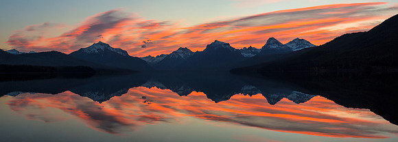 Lake McDonald Sunrise Panorama 4-29-15