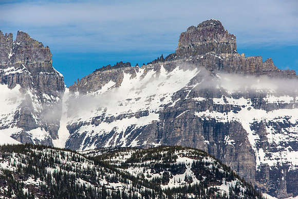 Iceberg Notch from Many Glacier Hotel