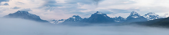 Foggy Lake McDonald Panorama