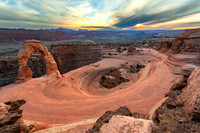 Cloudy Sunset at Delicate Arch