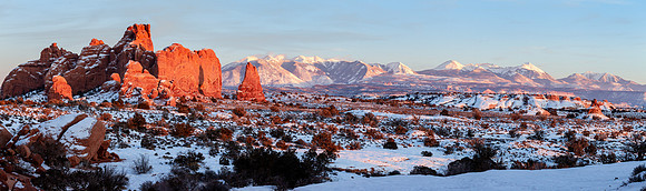 Alpenglow on the La Sal Mountains