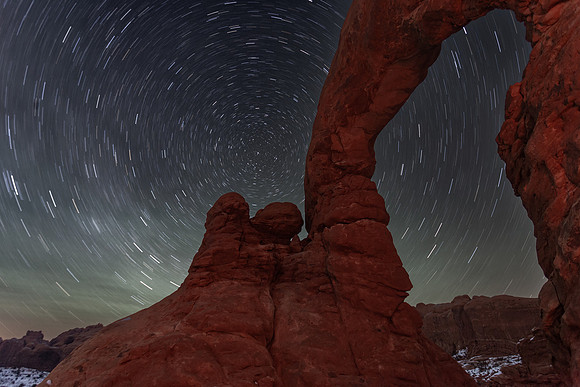 Turret Arch with Star Trails