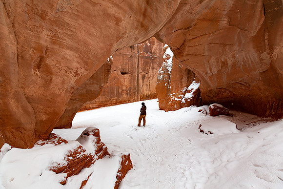 Sand Dune Arch Hiker