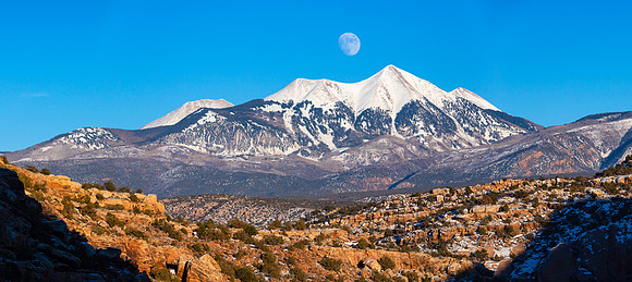 Moonrise over the La Sals