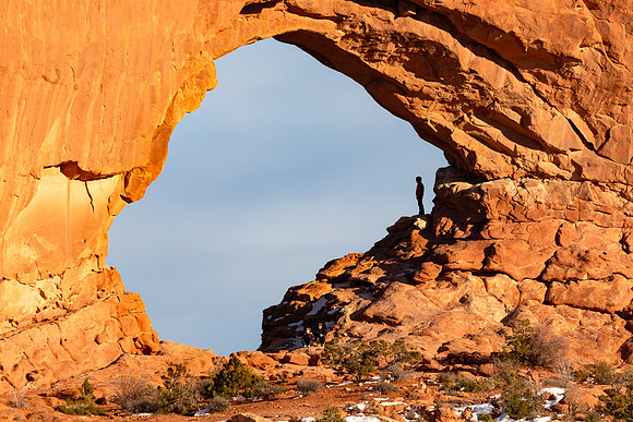 Hiker at the North Window
