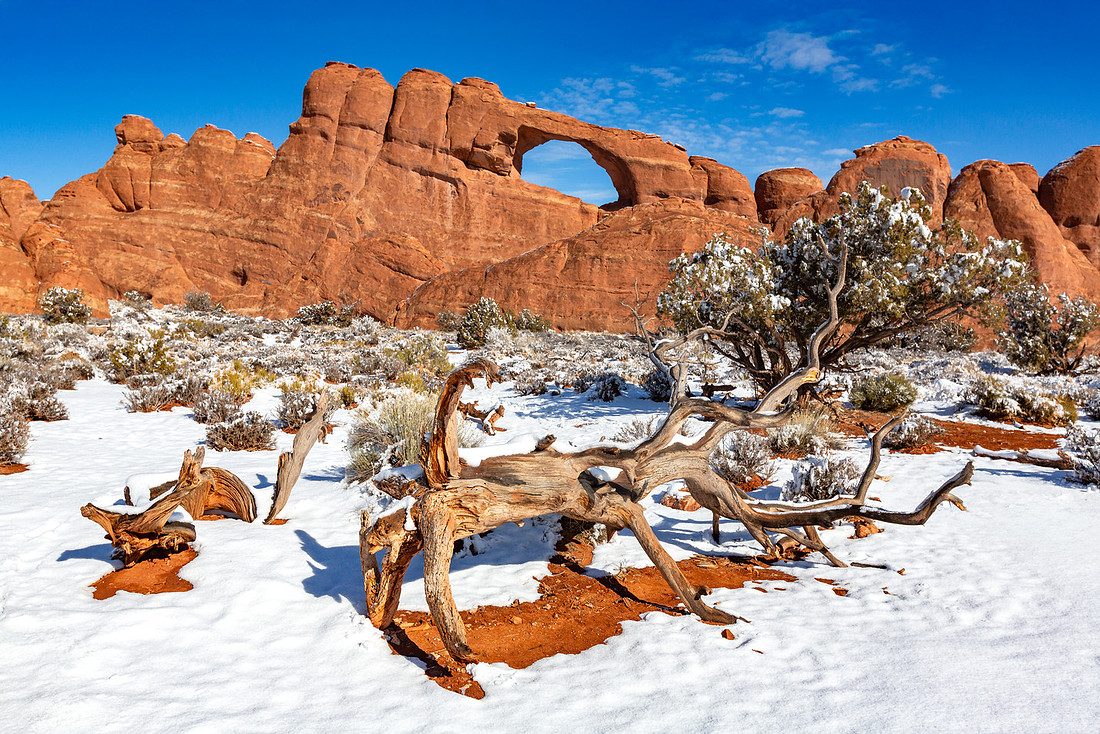 Snowy Skyline Arch