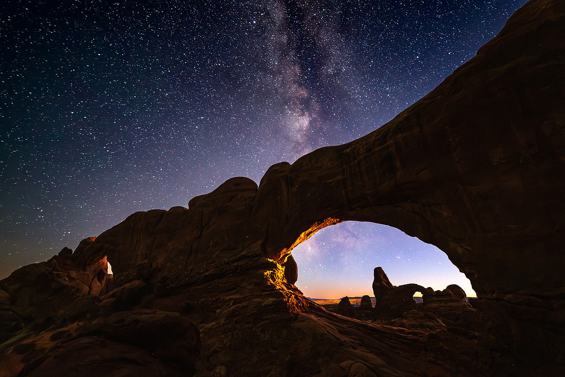 Milky Way and Turret Arch through the North Window