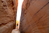 Lindsey on Sand Dune Arch Trail