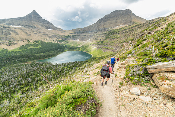 Hikers Going Towards Oldman Lake (3)