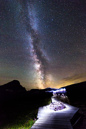 Hiker Under Milky Way Portrait (2)
