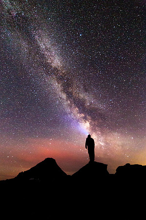 Hiker Viewing Milky Way