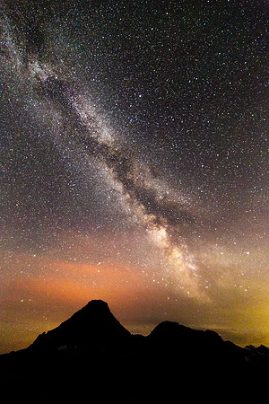 Milky Way and Thompson Fire Glow Portrait