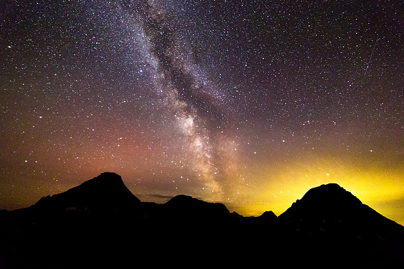 Thompson Fire Glow and Milky Way