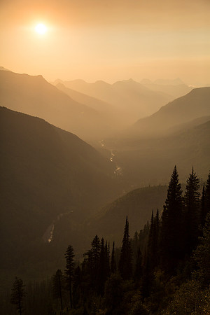 Upper Lake McDonald Valley Sunset Portrait