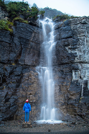 Waterfall Near the Road