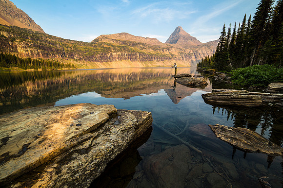 Evening Fishing at Hidden Lake