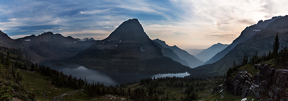 Hidden Lake Sunset Panorama