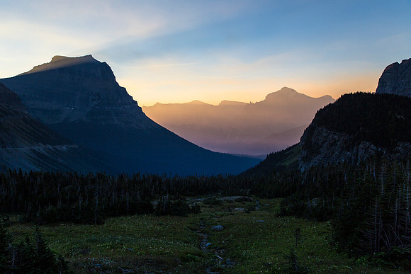Logan Pass Sunrise over St. Mary Valley