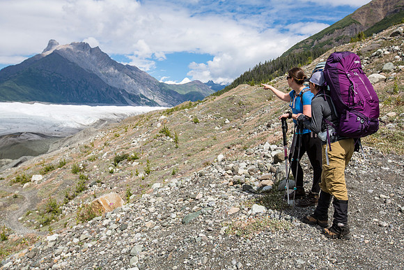 Backpackers Discussing the Route