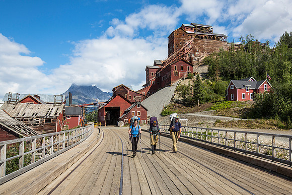 Backpackers in Kennicott