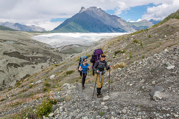 Backpackers on the Root Glacier Trail (2)
