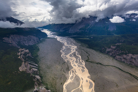 Nizina River and Mile High Cliffs