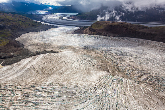 Unnamed Rohn Glacier Tributary Looking Down Valley