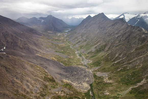 Southern Tributary Klu River and Rock Slide