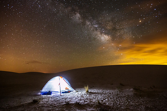 Camping under the Milky Way