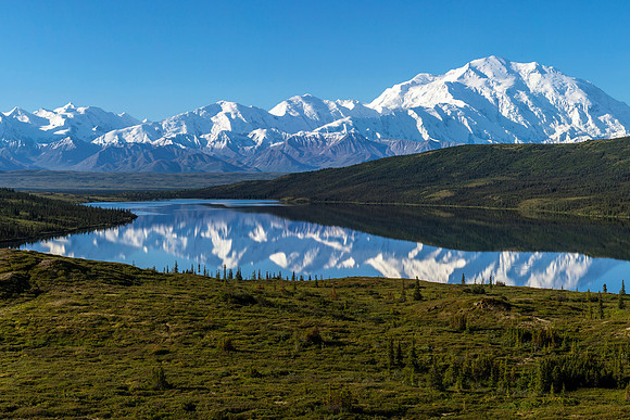 Wonder Lake Reflections from Blueberry Hill