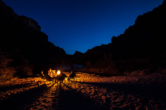 Campfire in Cataract Canyon