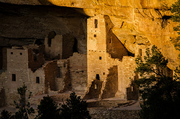 Cliff Palace Tower Sunset