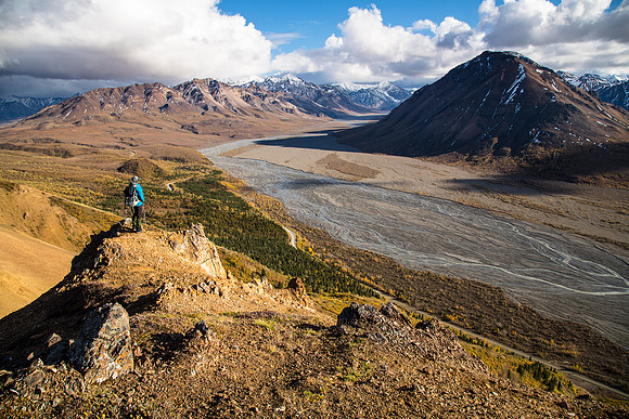 Hiker on Sheep Ridge