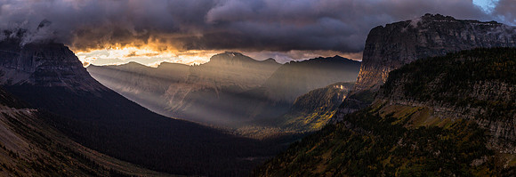 Sunrise up the Saint Mary Valley