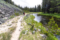 Views along the Mary Mountain Trail: hiking east along Nez Perce