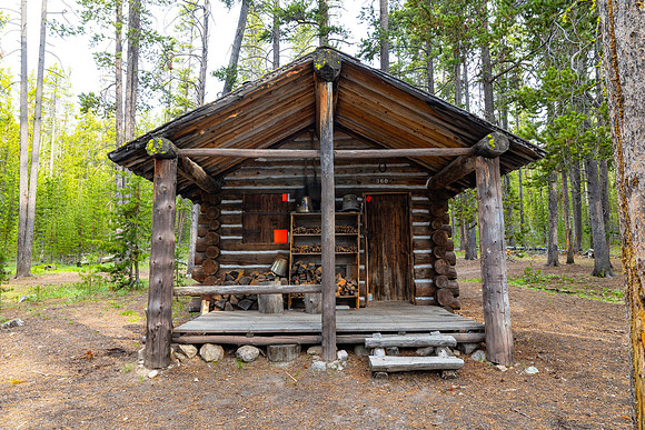 Mary Lake Patrol Cabin: southeast face