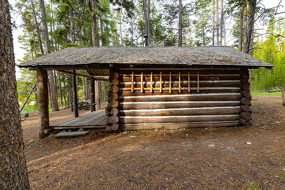 Mary Lake Patrol Cabin: northeast face