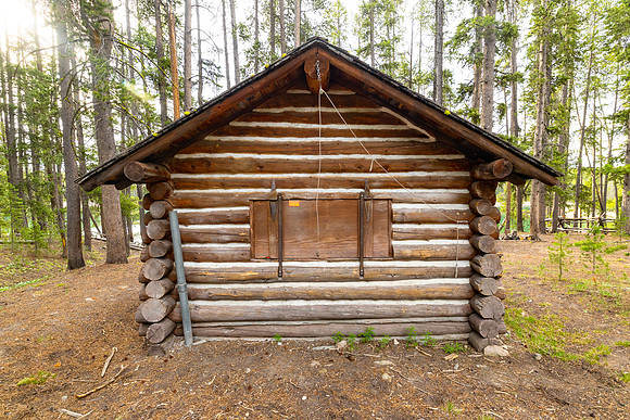 Mary Lake Patrol Cabin: northwest face