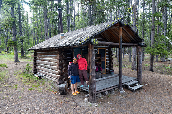 Group photo at Mary lake Patrol Cabin