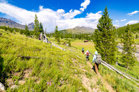 Hikers on the Cache Creek Trail headed towards Republic Pass