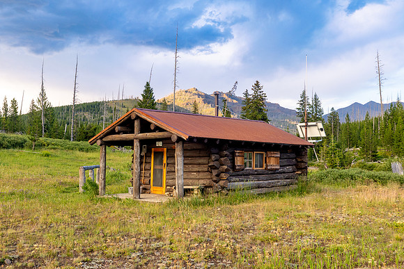 Evening light at Cache Creek Patrol Cabin