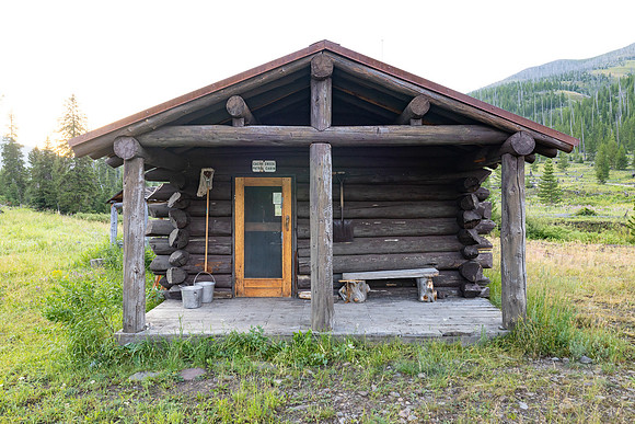 Cache Creek Patrol Cabin: west face