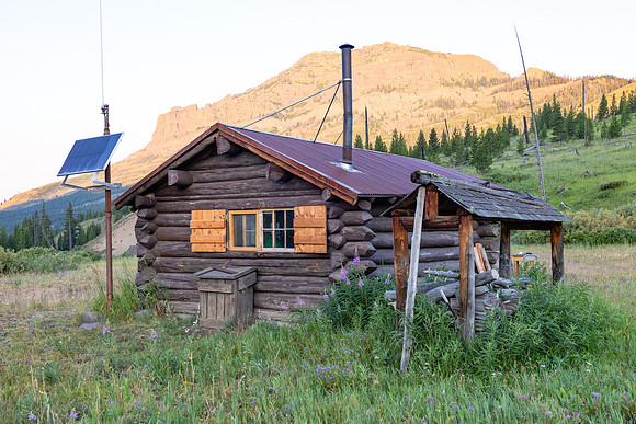 Cache Creek Patrol Cabin: northeast corner