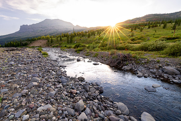 Sunset over Cache Creek and Chaw Pass