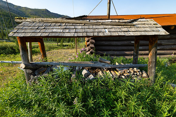Cache Creek Patrol Cabin: wood shed
