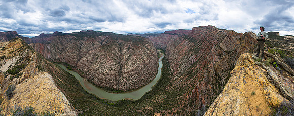 Pete Looking Down on Lodore Canyon
