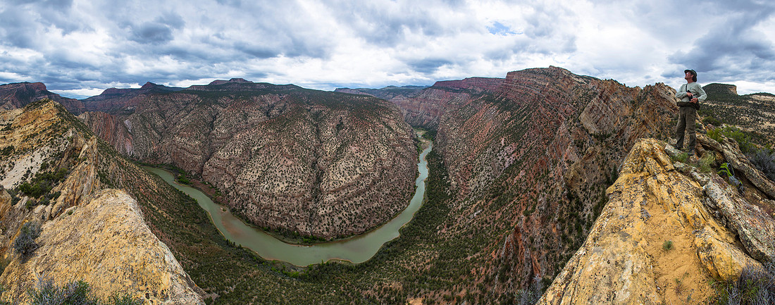 Pete Looking Down on Lodore Canyon